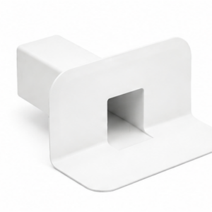 CAZOLETA  HORIZONTAL SECCIÓN CUADRADA EN PVC